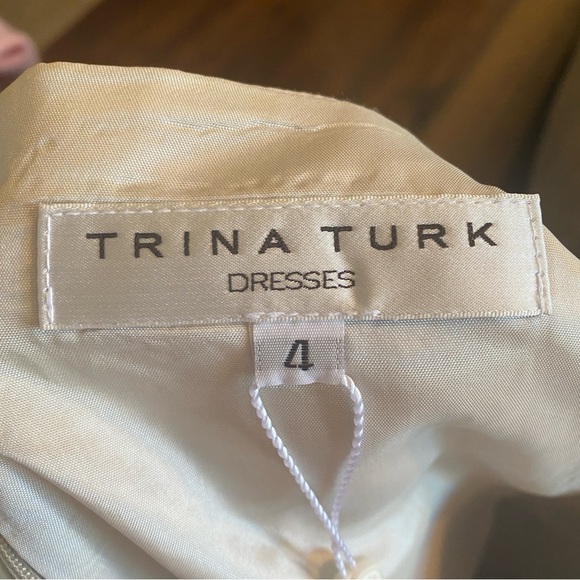 Trina Turk • Gold Sequin Cocktail Sheath Dress Sz 4 • New with Tags - Picture 7 of 8